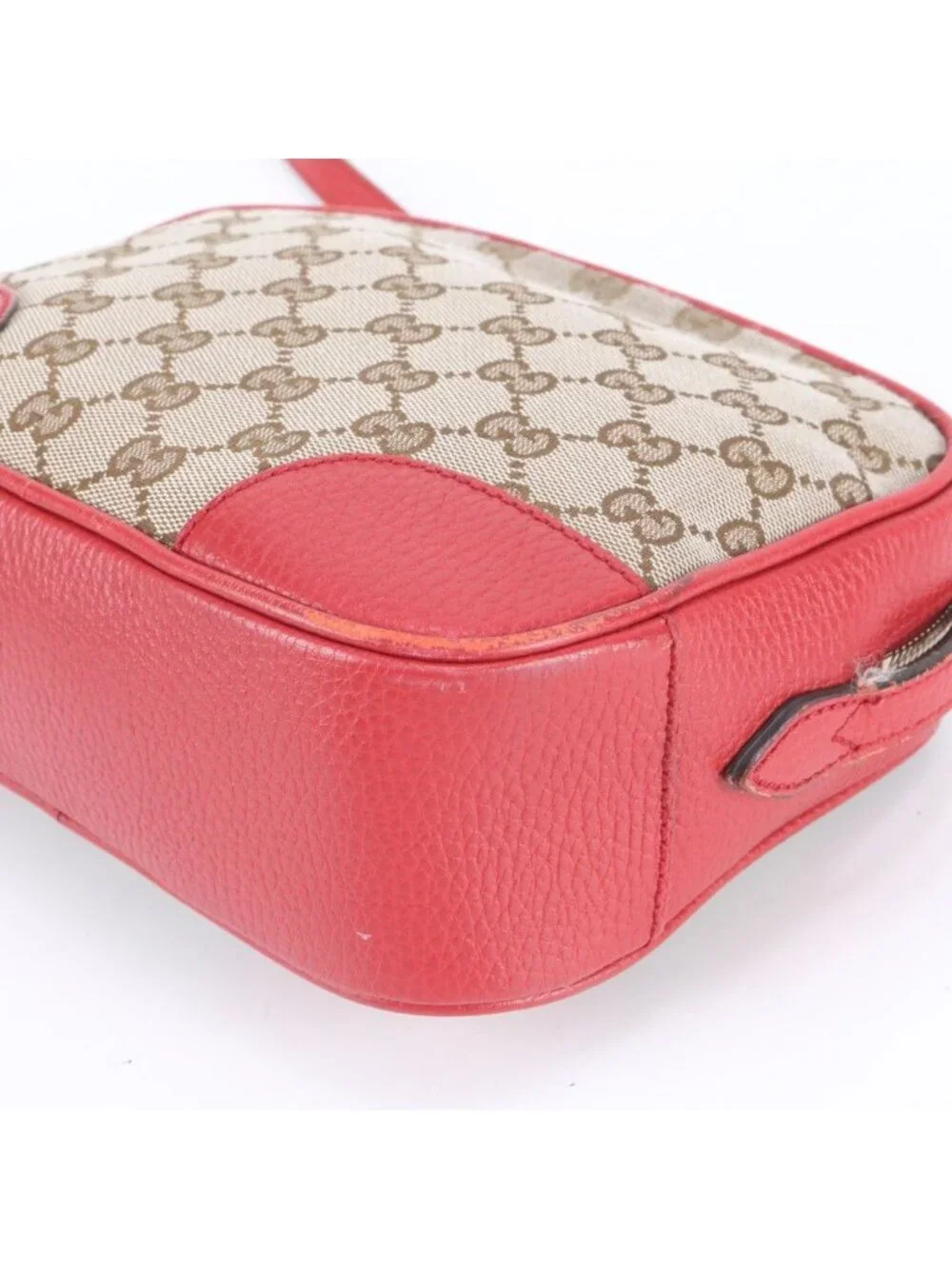 ★SOLD★ Gucci GG Canvas Leather Shoulder Bag Crossbody - Picture 5 of 12